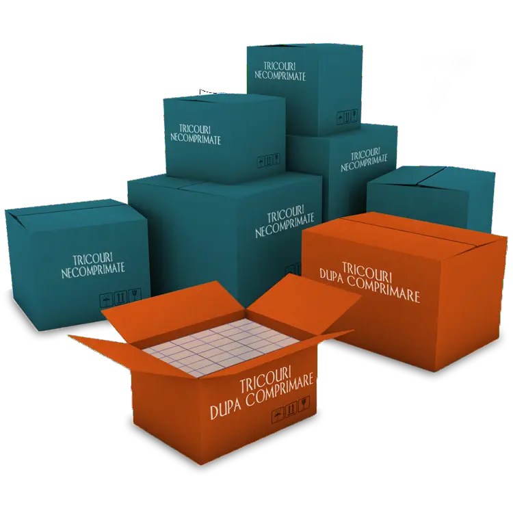 Depozitare tricouri comprimate